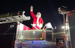 Santa Claus Brings Joy and Surprise from an El Centro Fire Engine