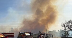 Imperial Valley Fire Departments Aid in Fighting Border 2 Fire in San Diego County
