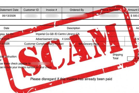 El Centro Warns Businesses of Unauthorized Solicitation Using Library Name